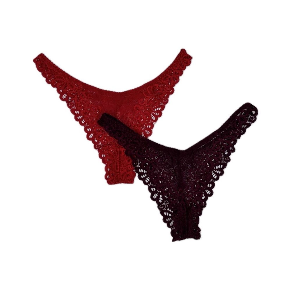Chic Burgundy Lace Tanga – Sexy & Comfortable Fit
